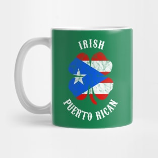 Irish Puerto Rican Pride Shamrock Puerto Rico Flag Boricua St Patricks Day Mug